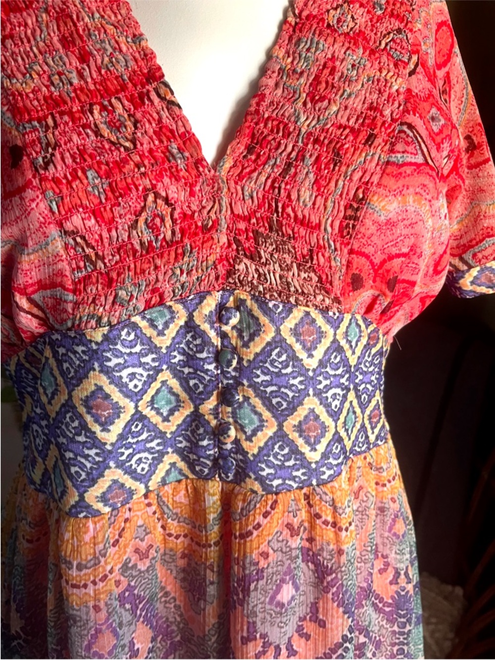 Desigual Vibrant Red Paisley Sleeveless Top - Picture 5 of 7